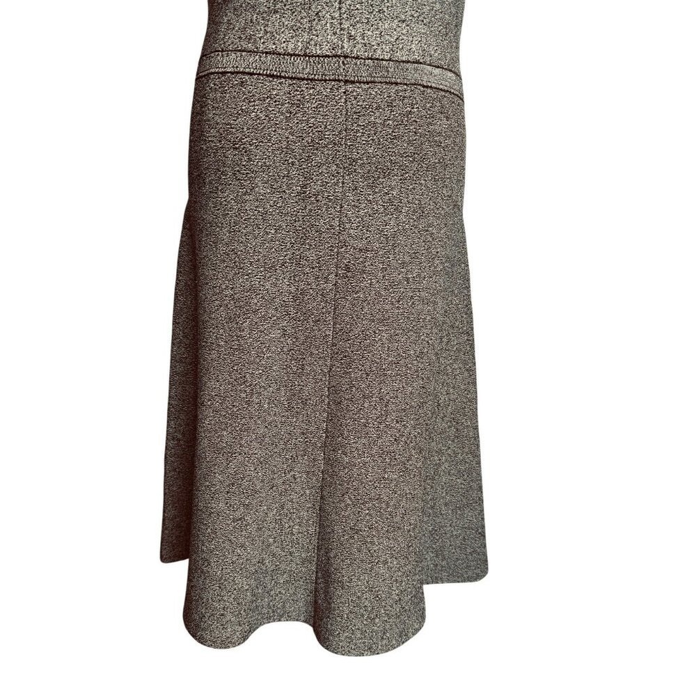 Theory Womens Medium Knit Sleeveless Gray & Black Fitted Dress - Picture 8 of 9